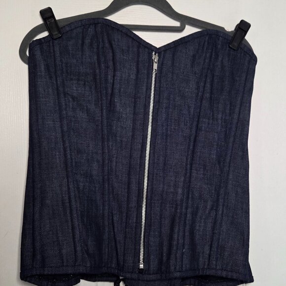 NWT Top Drawer Corsets by Daisy Blue Denim Full Bust Corset XL - Picture 3 of 6